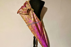 Purple & Gold Brocade Worship Flag Bag