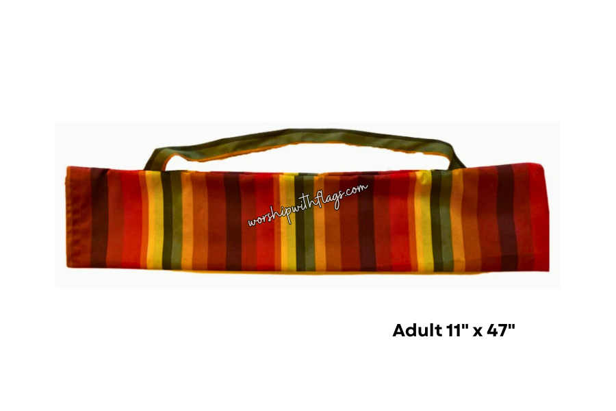 Adult & Child Red Striped Flag Bag for Worship Flags