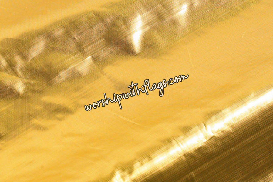 Gold Metallic Lamé Angel Wing Flags