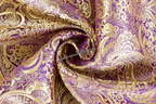 Purple & Gold Brocade Worship Flag Bag
