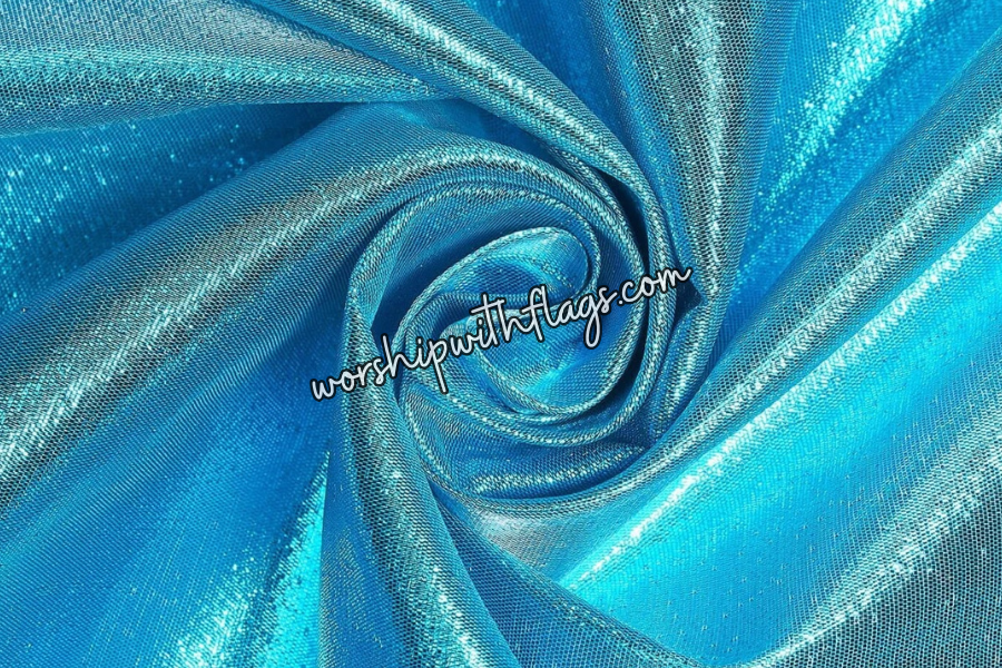 Turquoise Classic Lamé Large Angel Wing Flags