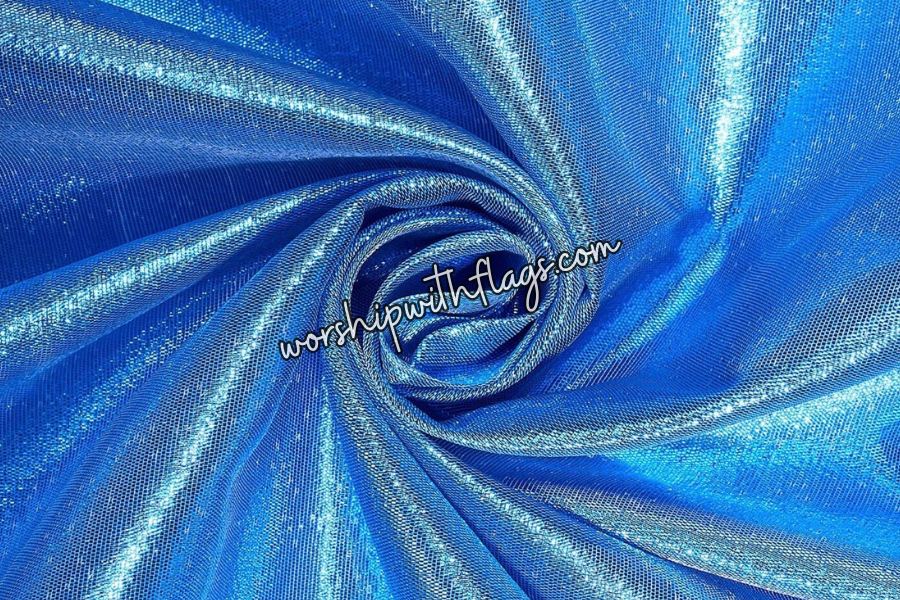Royal Blue Classic Lamé Large Angel Wing Flags