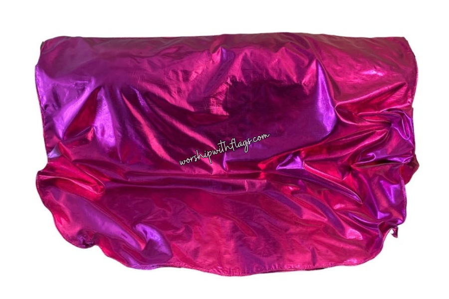 Magenta Metallic Lamé Angel Wing Flags