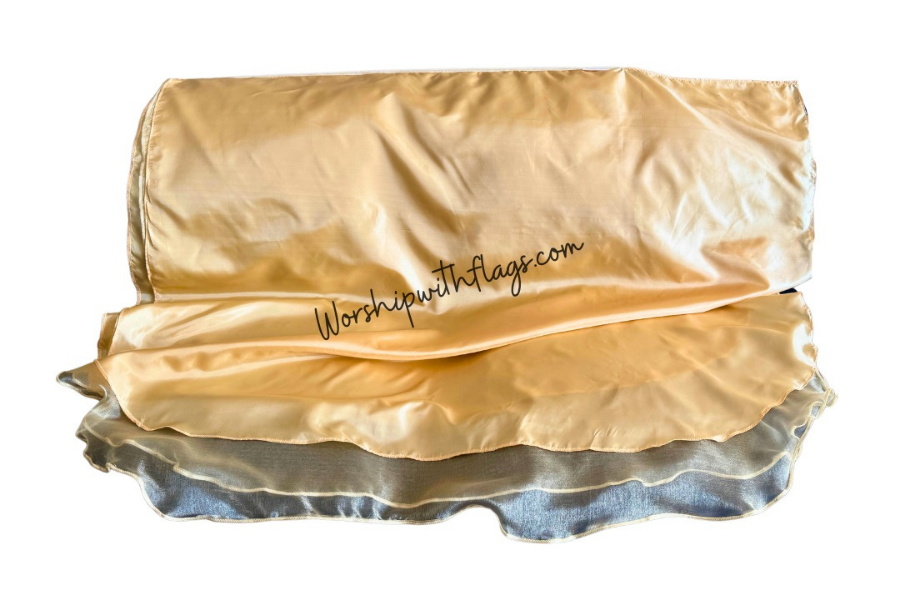 Radiant Offering Double Layer Champagne Angel Wing Flags