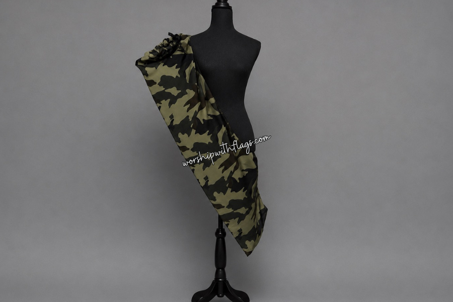 Adult & Child Green Camouflage Flag Bag
