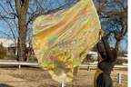 Gold Hologram Worship Flags