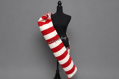 Adult & Child Red & White Flag Bag for Worship Flags