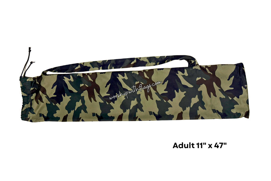 Adult & Child Green Camouflage Flag Bag