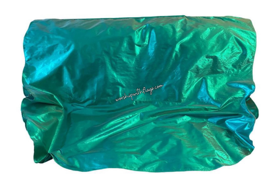 Green Classic Lamé Large Angel Wing Flags