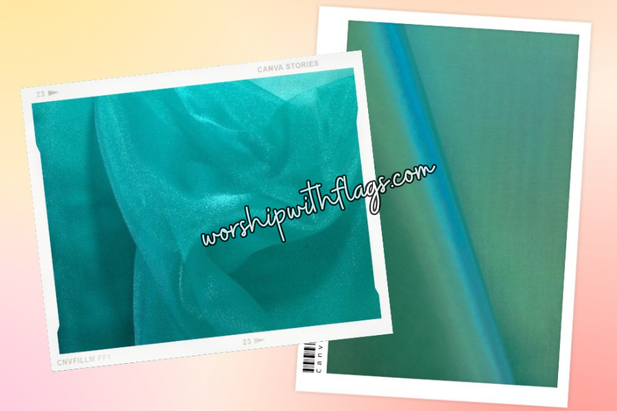 Emerald Refresh Double Layer Teal Angel Wing Flags