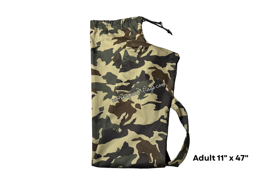 Adult & Child Green Camouflage Flag Bag