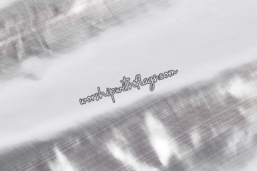 Silver Metallic Lamé Angel Wing Flags