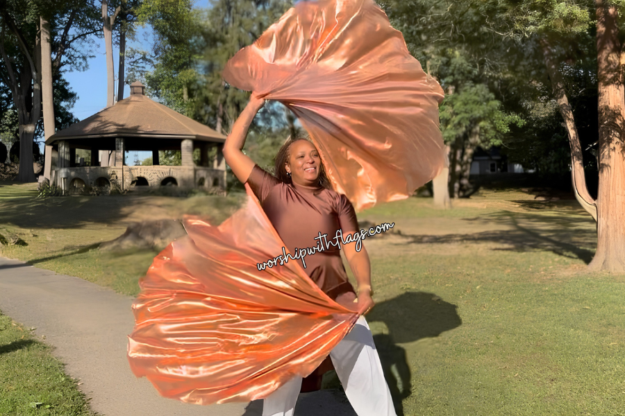 Copper Classic Lamé Large Angel Wing Flags