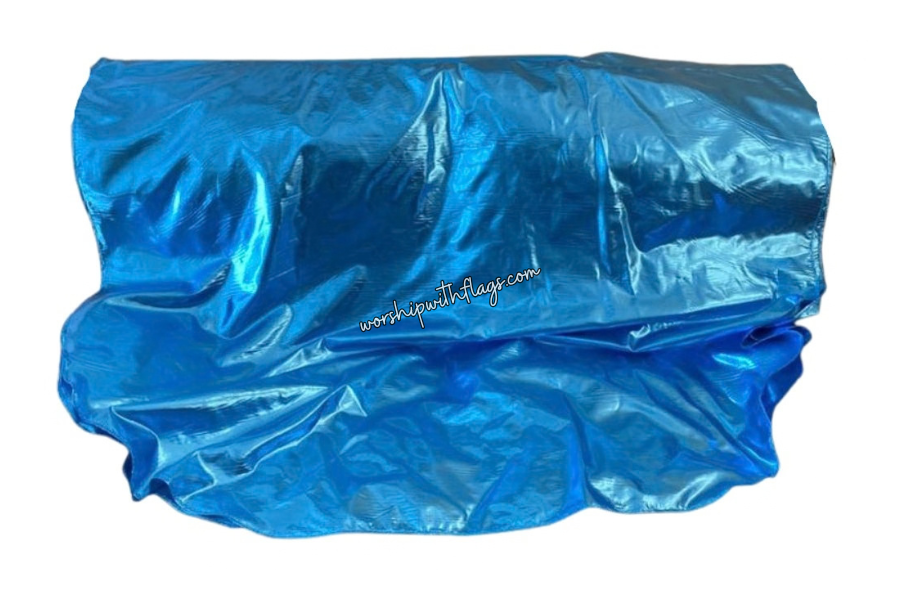 Turquoise Metallic Lamé Angel Wing Flags