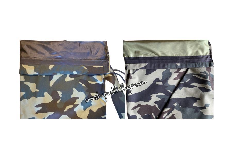 Adult & Child Green Camouflage Flag Bag