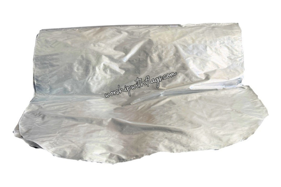 Silver Classic Lamé Large Angel Wing Flags