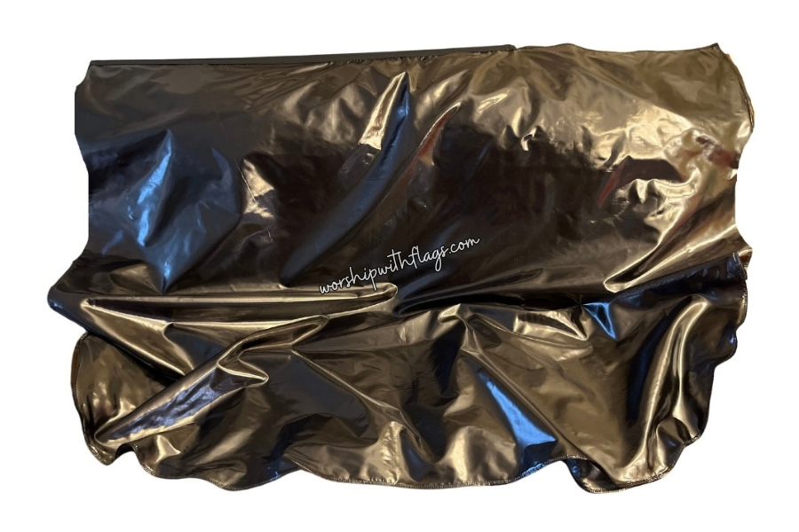 Black Metallic Lamé Angel Wing Flags