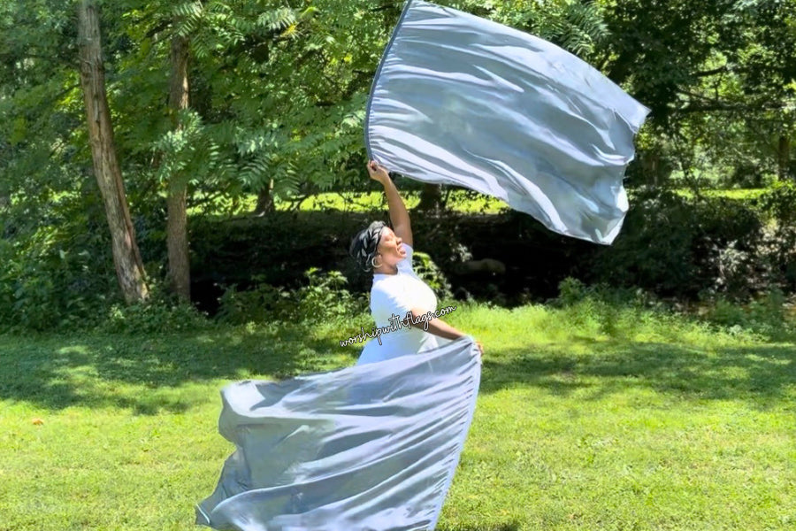 Steadfast Peace – 8mm Silk Worship Flags