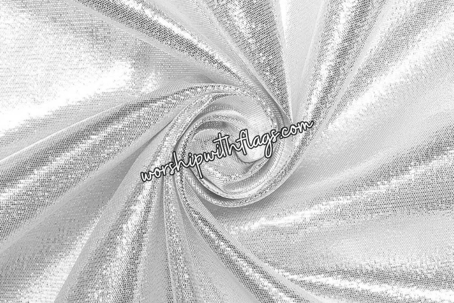 Silver Classic Lamé Large Angel Wing Flags