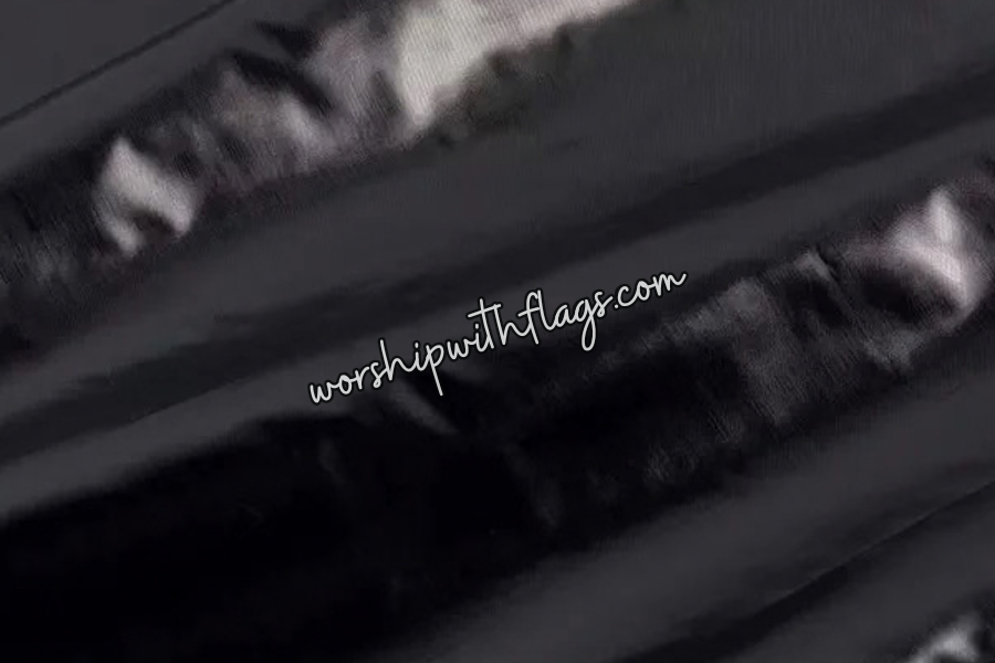 Black Metallic Lamé Angel Wing Flags