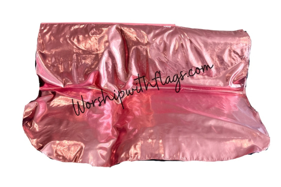 Pink Metallic Lamé Angel Wing Flags