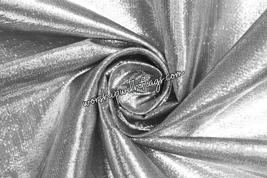 Dark Silver Classic Lamé Large Angel Wing Flags
