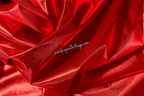 Red Luxe Lamé Angel Wing Flags