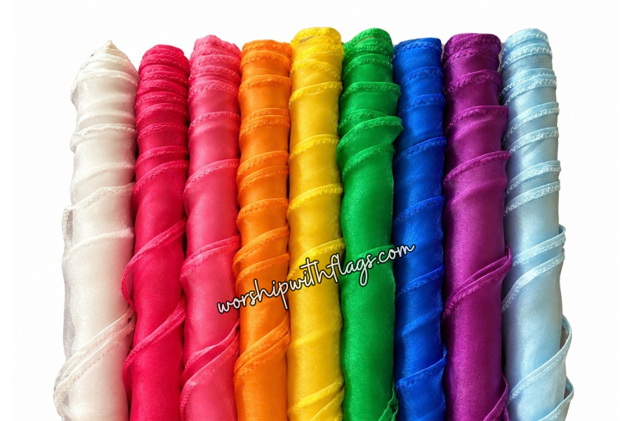 Adult & Child Medium Sheer Organza Angel Wing Flags