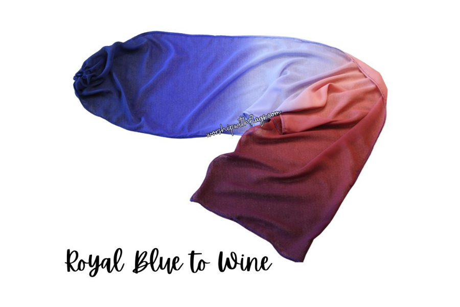 5ft Ombré  Chiffon Worship Streamer
