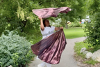 Brown Metallic Lamé Angel Wing Flags