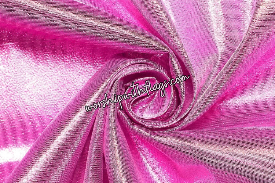 Fuchsia Classic Lamé Large Angel Wing Flags