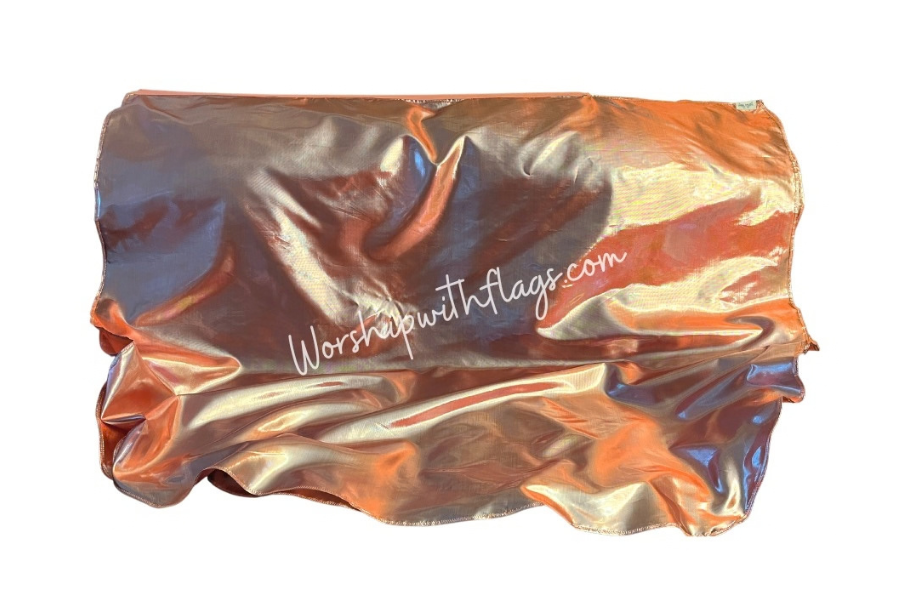Coral Metallic Lamé Angel Wing Flags