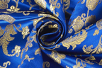 Royal Blue & Gold Brocade Cross Worship Flag Bag