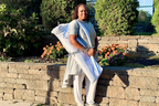 White & Silver Brocade Cross Worship Flag Bag