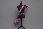 Dark Purple & Gold Brocade Cross Worship Flag Bag