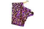 Dark Purple & Gold Brocade Cross Worship Flag Bag
