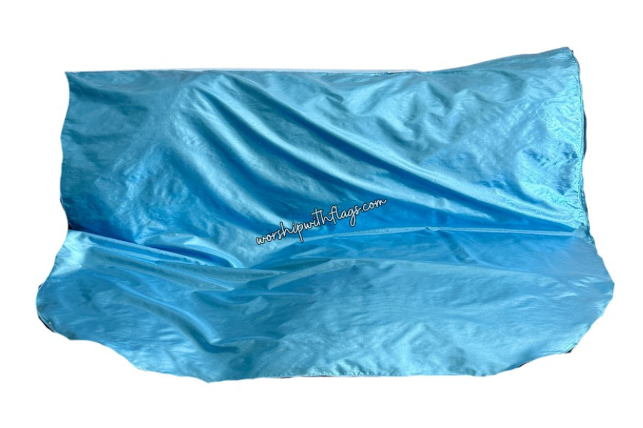 Sky Blue Luxe Lamé Angel Wing Flags