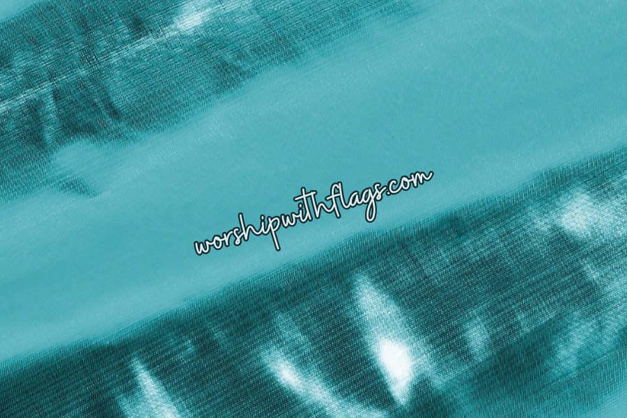 Teal Metallic Lamé Angel Wing Flags