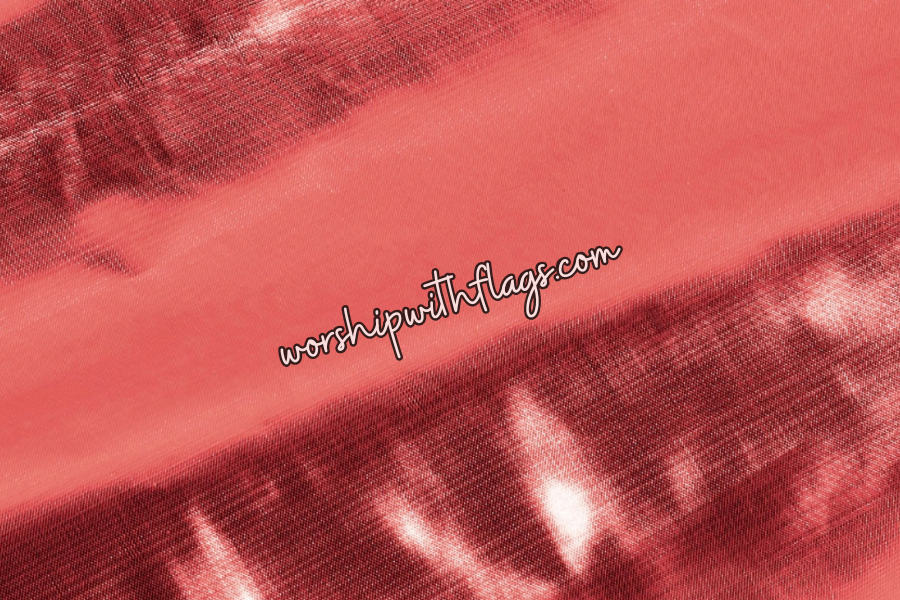 Coral Metallic Lamé Angel Wing Flags