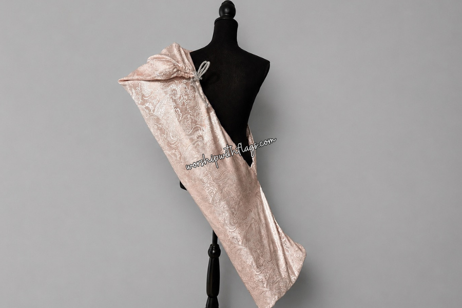 Pink & Silver Brocade Worship Flag Bag