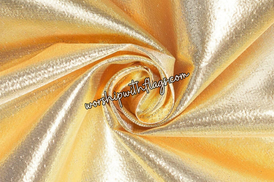 Gold Classic Lamé Large Angel Wing Flags
