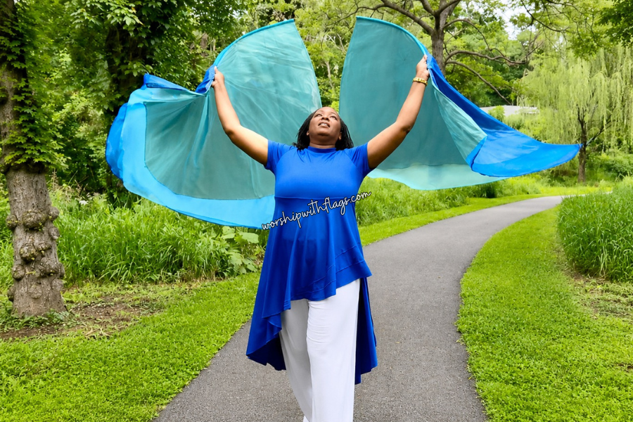 Heavenly Splendor Triple Layer Angel Wing Flags