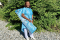 Turquoise & Silver Brocade Worship Flag Bag