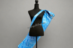 Turquoise & Silver Brocade Worship Flag Bag