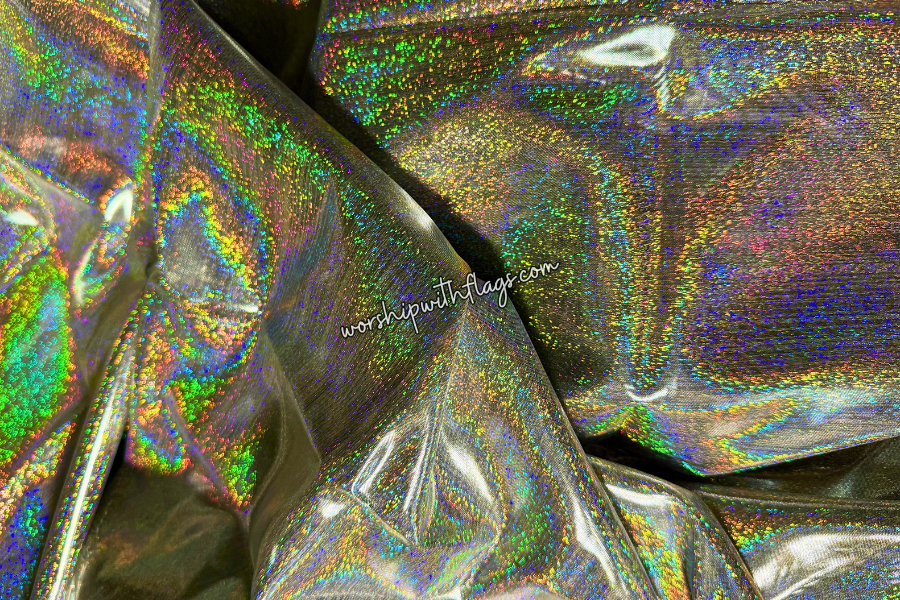 Silver Shimmer Worship Flags