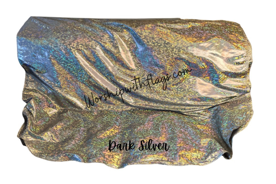 Dark Silver Holographic Angel Wing Flags