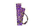Dark Purple & Gold Brocade Cross Worship Flag Bag
