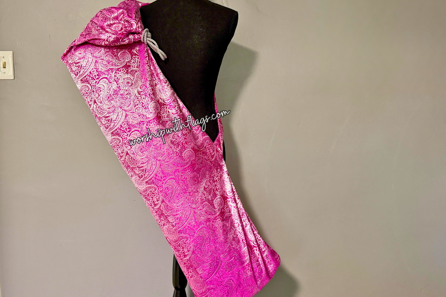 Fuchsia & Silver Brocade Worship Flag Bag