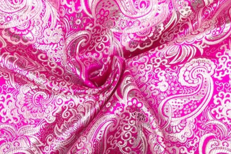 Fuchsia & Silver Brocade Worship Flag Bag