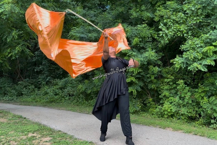 12ft Copper Metallic Lamé Kite Streamer